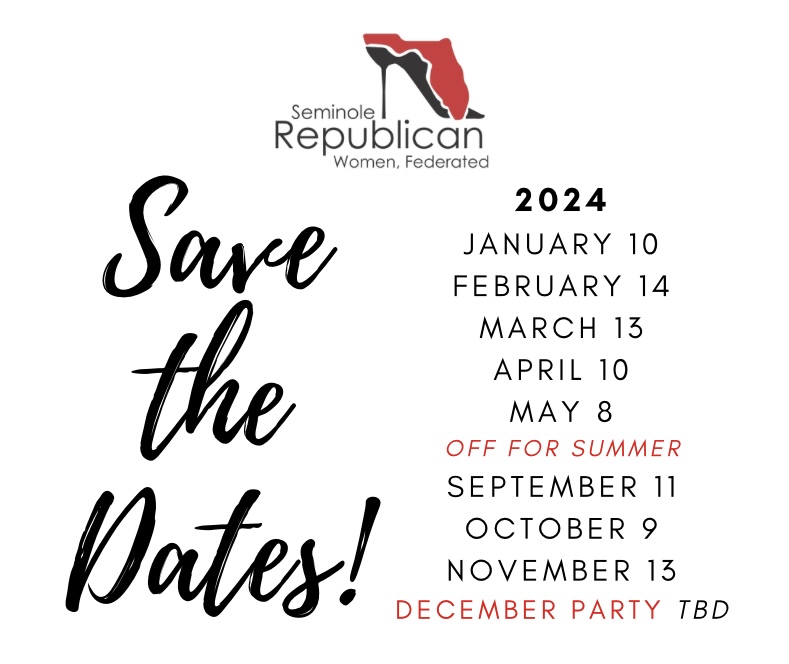 Save the dates, Seminole Republican Women